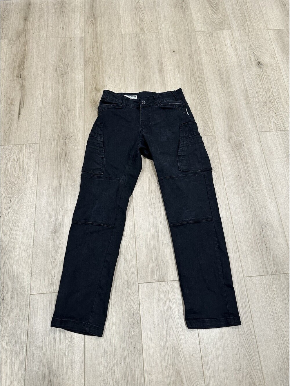 Huxtley Workwear Jeans Mens Fits 30x31 Black Cargo Denim Double Knee